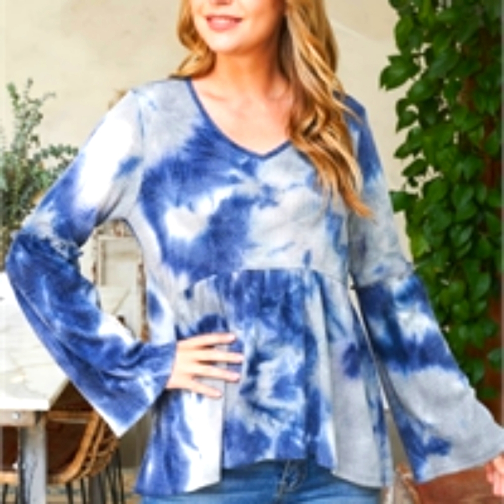 Tie Dye Bell sleeve top
